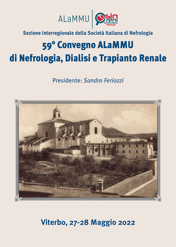 Programma 59° Convegno ALaMMU di Nefrologia, Dialisi e Trapianto Renale